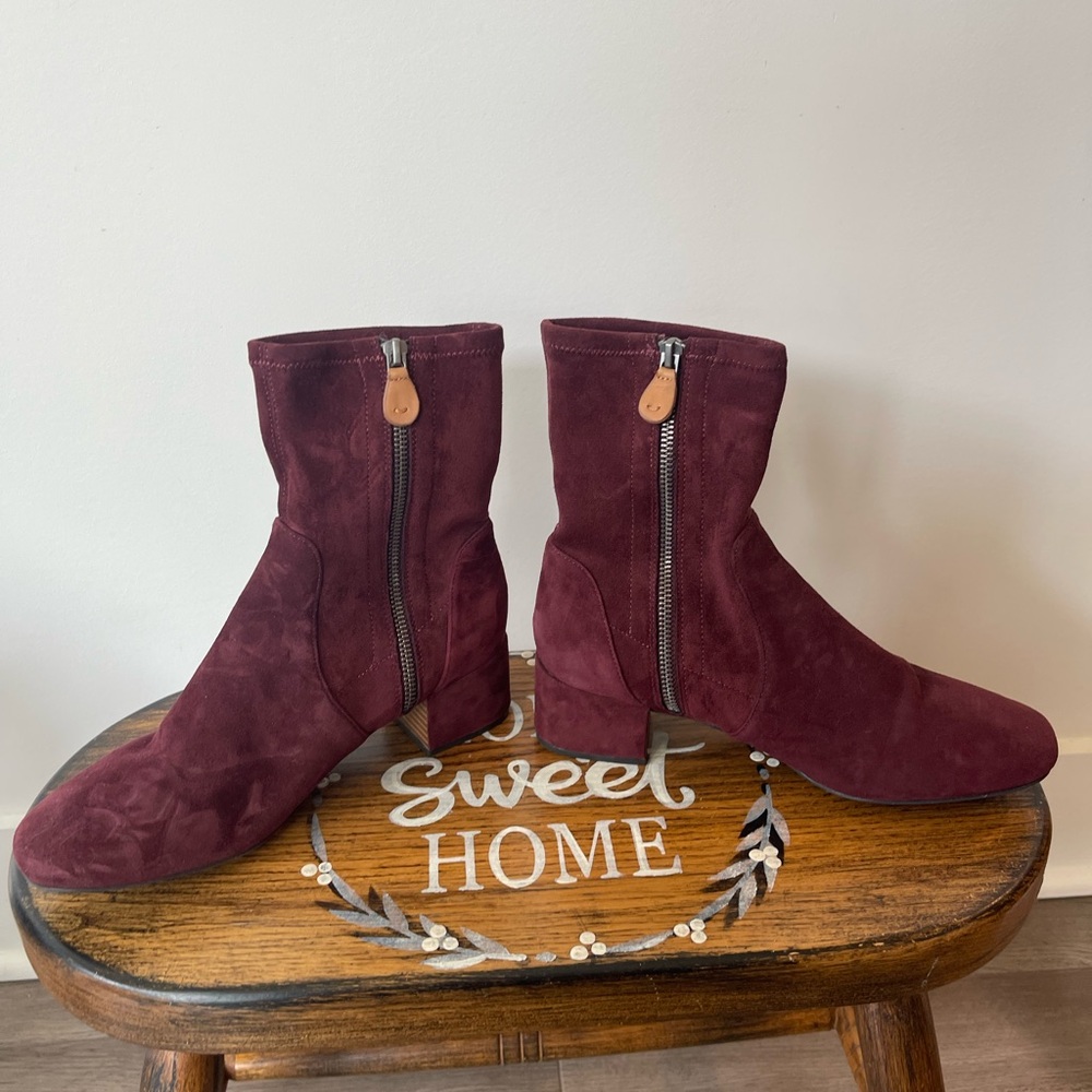 Gentle Souls Rich Burgundy Ankle Booties - Picture 2 of 4
